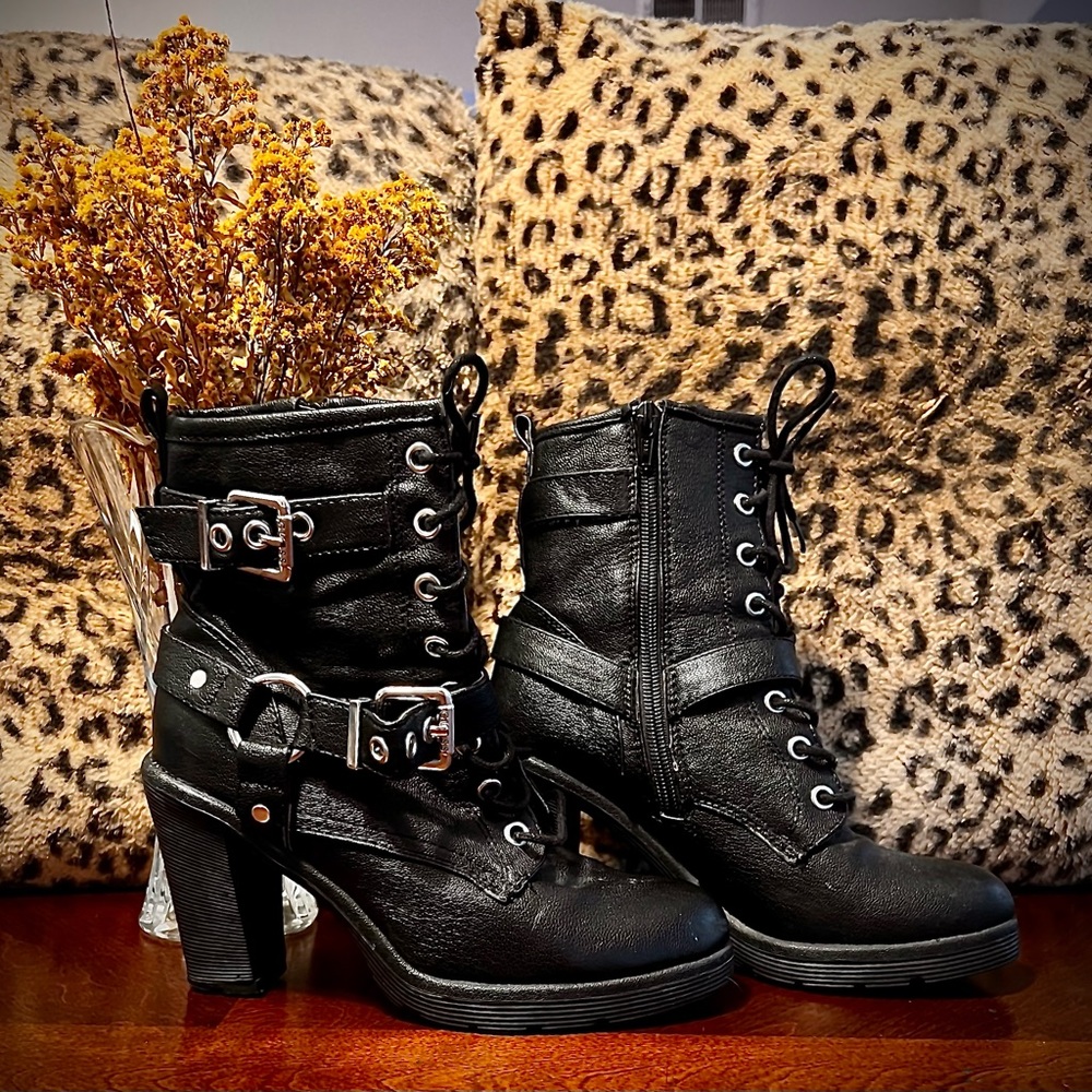 Black ankle boots